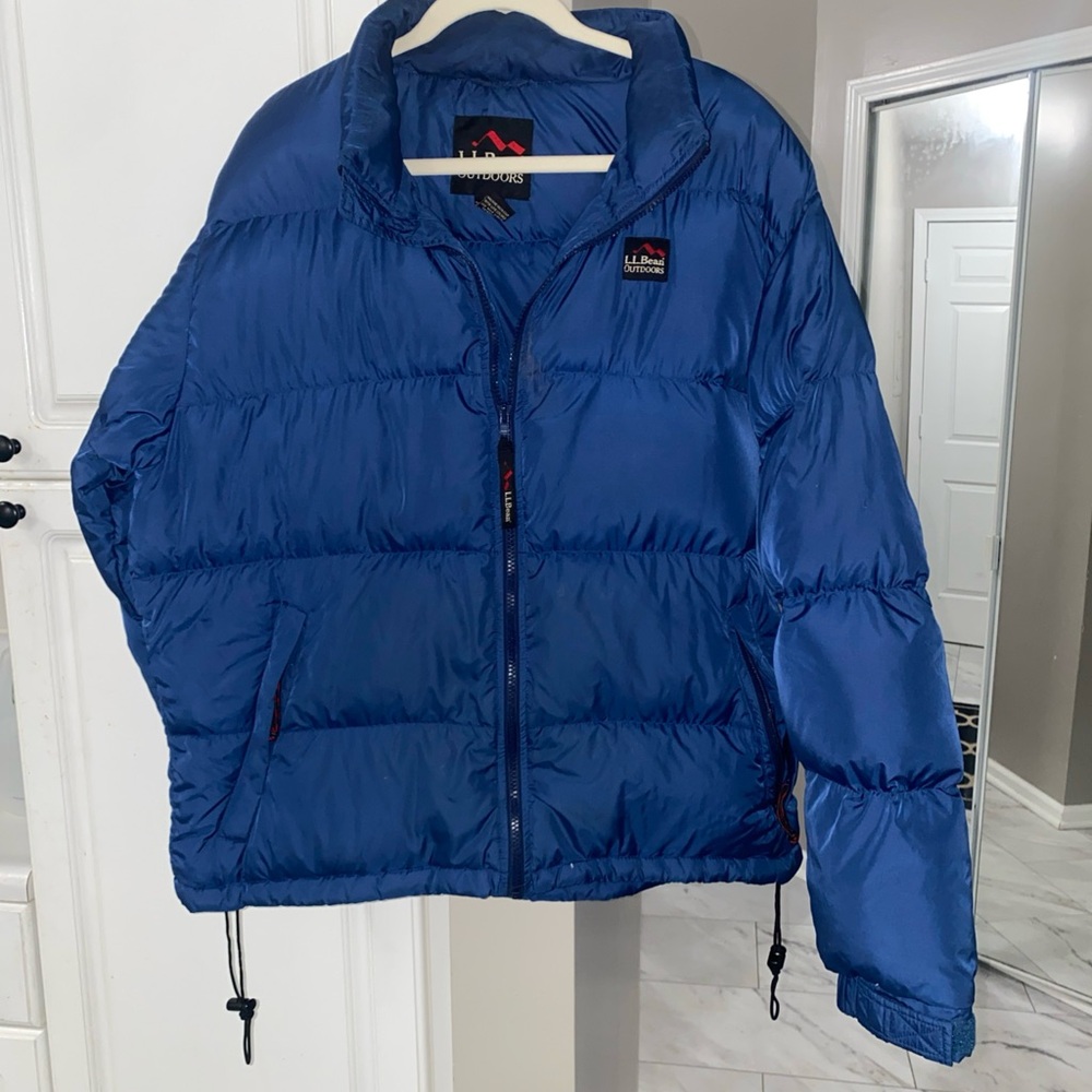 Blue LL Bean Puffer Jacket men’s large